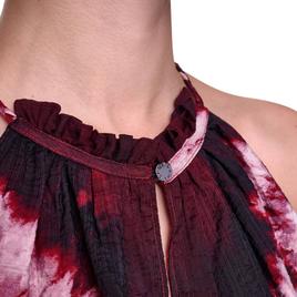 Womens DKNY Sleeveless Firework Tie Dye Halter Blouse