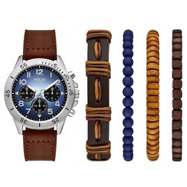 Mens Folio Purple Sunray Dial Watch & Bracelet Set - FMDFL6088