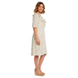 Womens Vivid Aura Short Sleeve Peter Pan Collar A-Line Dress
