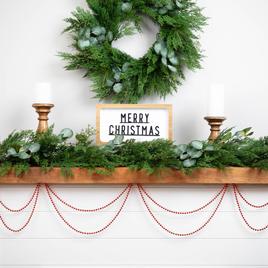 Northlight Seasonal Faceted Red Beaded Christmas Garland