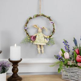 Northlight Seasonal Girl Bunny Artificial Floral Easter Wreath