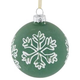 Northlight Seasonal 4ct. White Snowflake Christmas Ball Ornaments