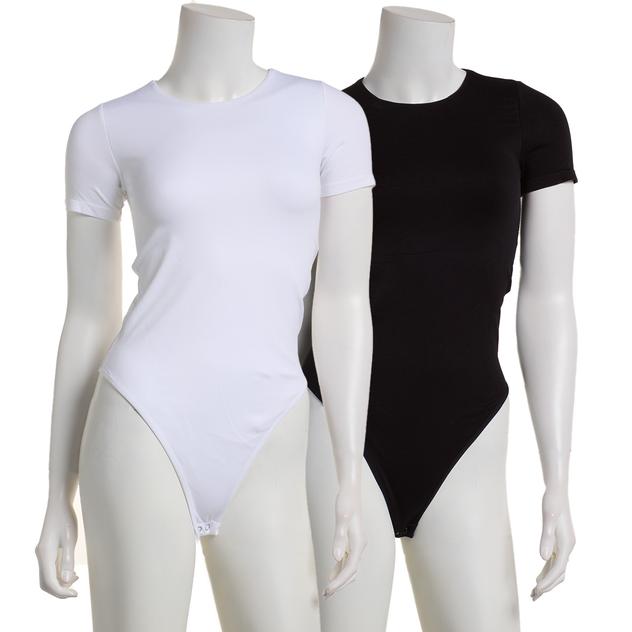 Juniors Urban Rebel 2pk. Short Sleeve Jersey Crew Neck Bodysuits