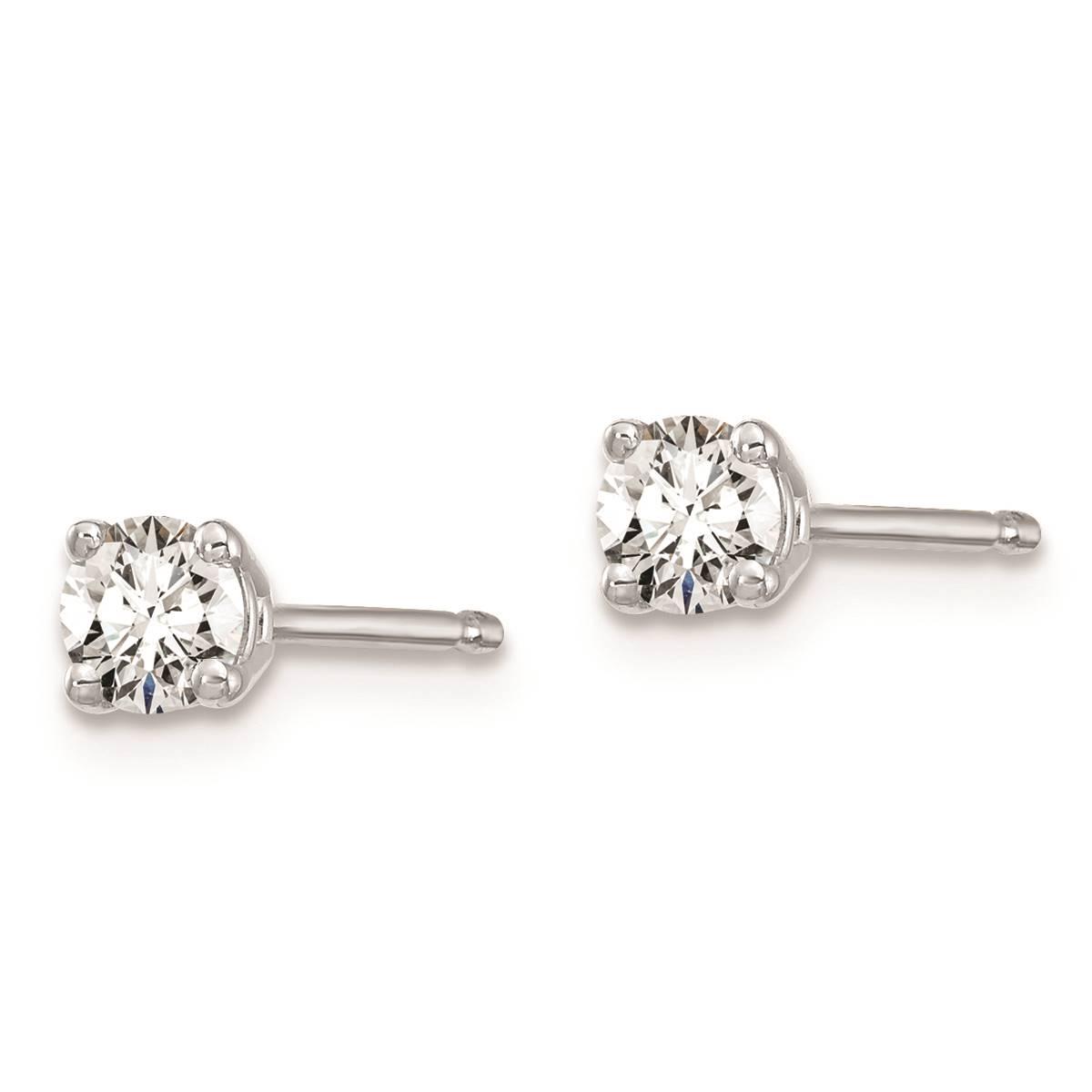 Pure Fire 14kt. White Gold 1/4ctw. 4-Prong Diamond Stud Earrings