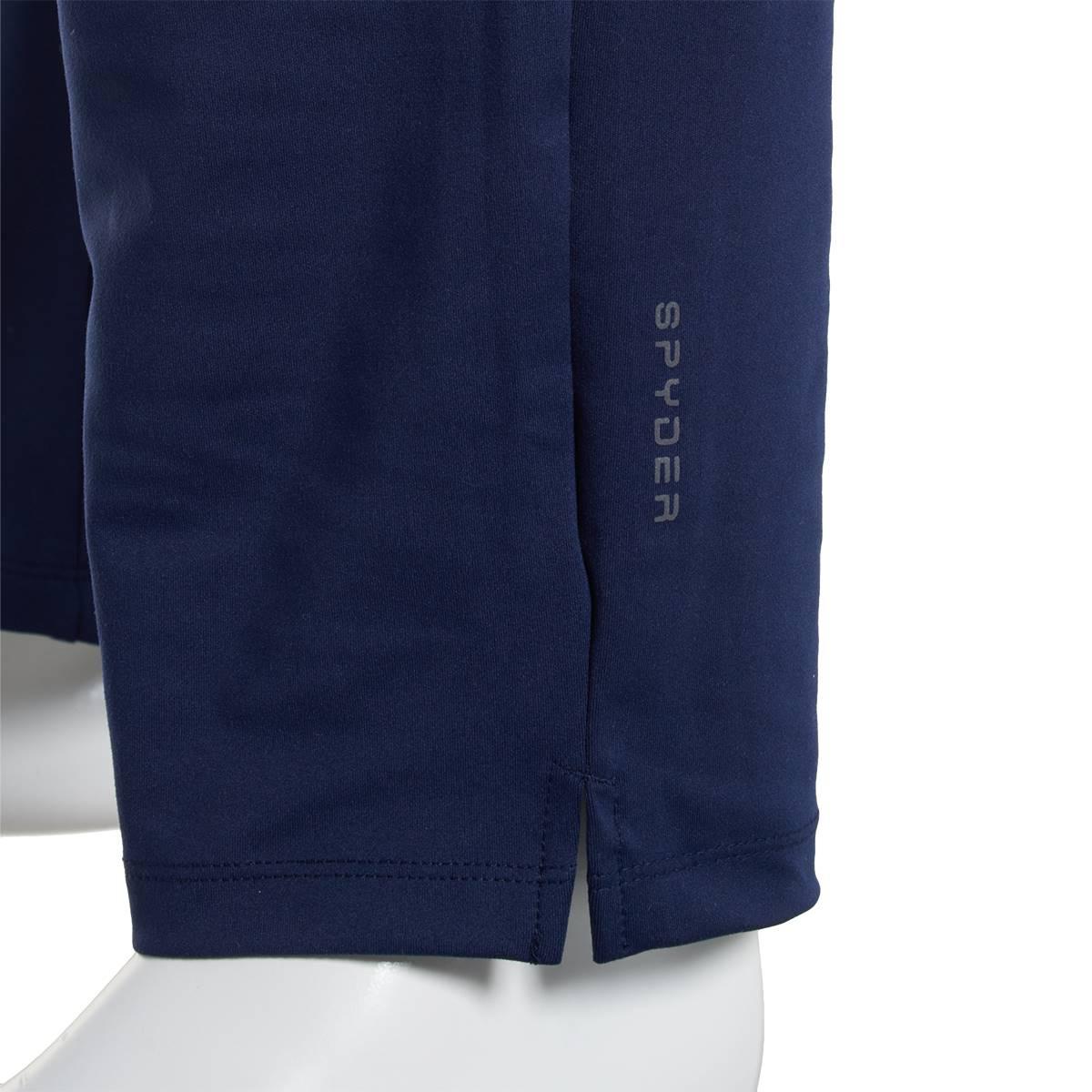 Mens Spyder 4-Way Stretch Knit Pants w/ Zipper - Dusty Navy