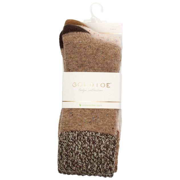 Womens Gold Toe® 2pk. Full Cushion Speckled Crew Socks