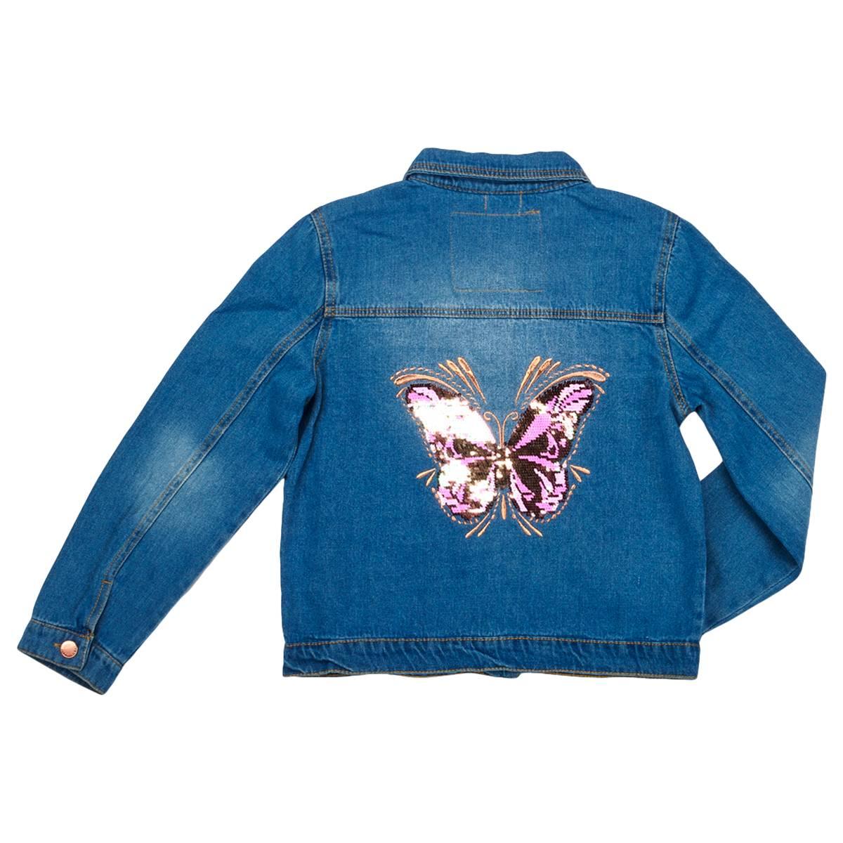 Girls (7-16) BTween® Long Sleeve Butterfly Denim Jacket