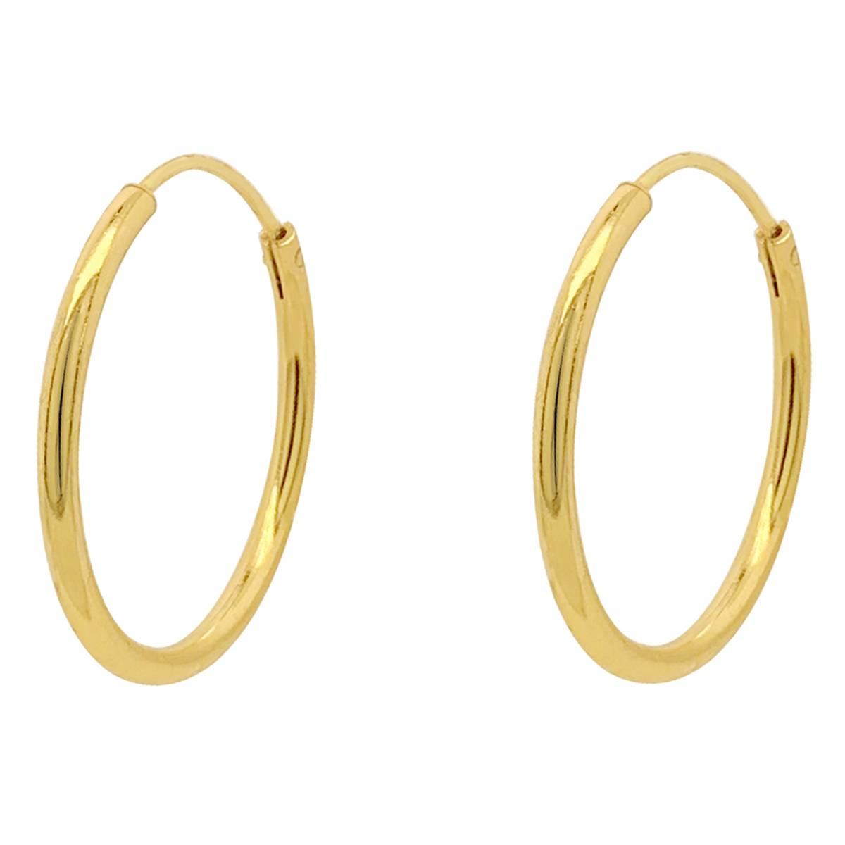 Marsala 14kt. Gold Plated Sterling Silver Hoop Earrings