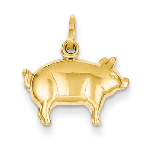 Gold Classics(tm) 14kt. Gold Pig Charm