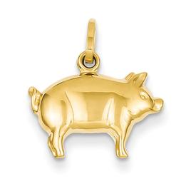 Gold Classics(tm) 14kt. Gold Pig Charm