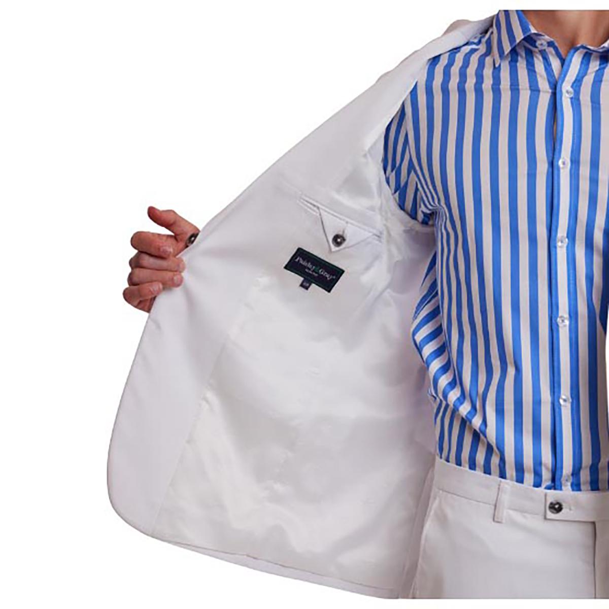 Mens Paisley & Gray® Suit Jacket - White Shark