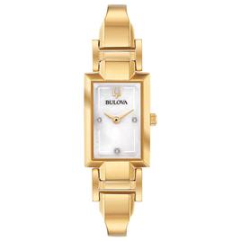 Womens Bulova Classic Gold-Tone Bangle Watch - 97P141