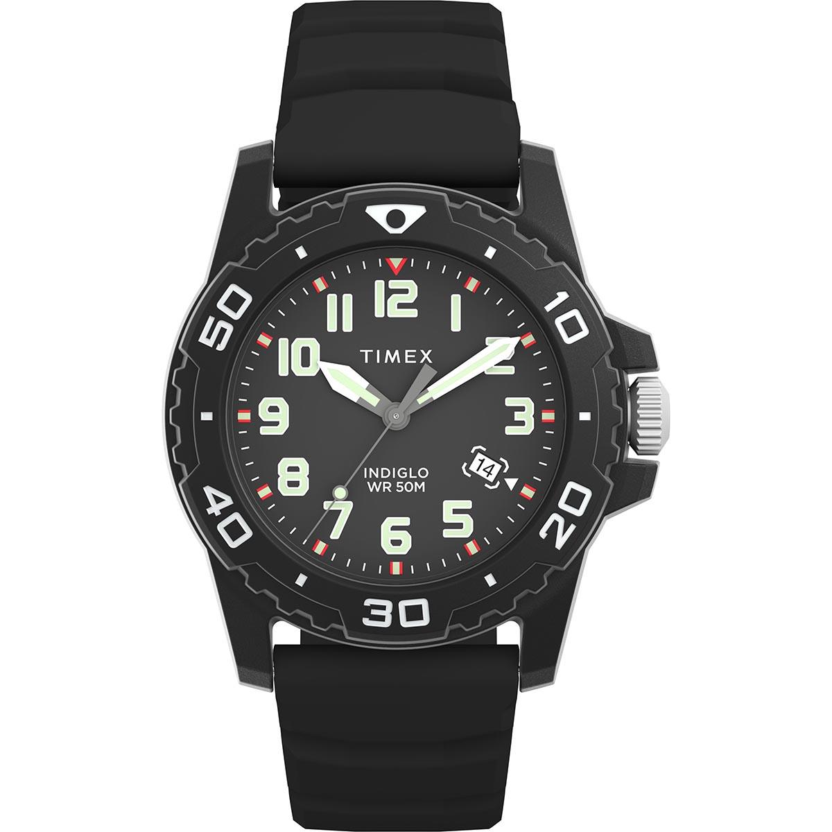 Mens Timex(R) Main Street Black Dial Watch - TW5M61200JT