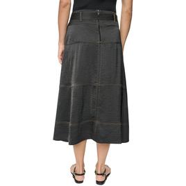 Womens DKNY Tie Waist Contrast Stitch Midi Skirt