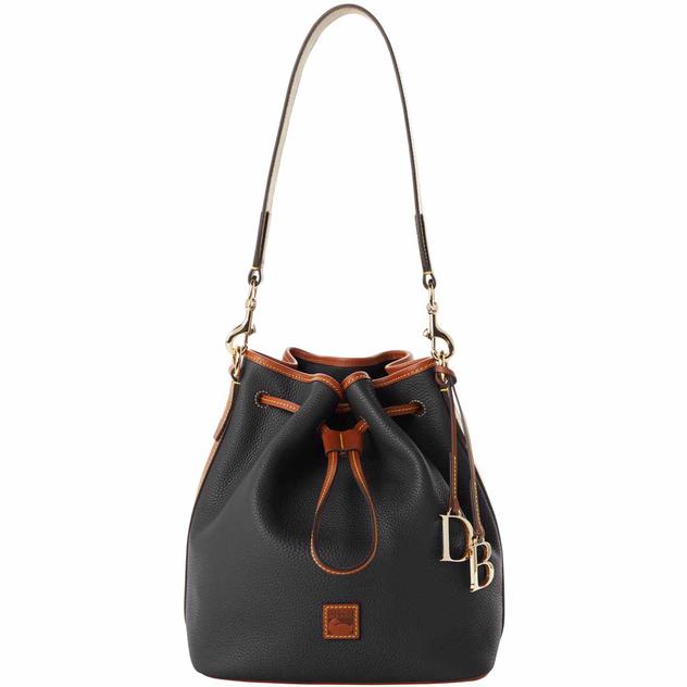 Dooney & Bourke Solid Pebble Grain Drawstring Tote
