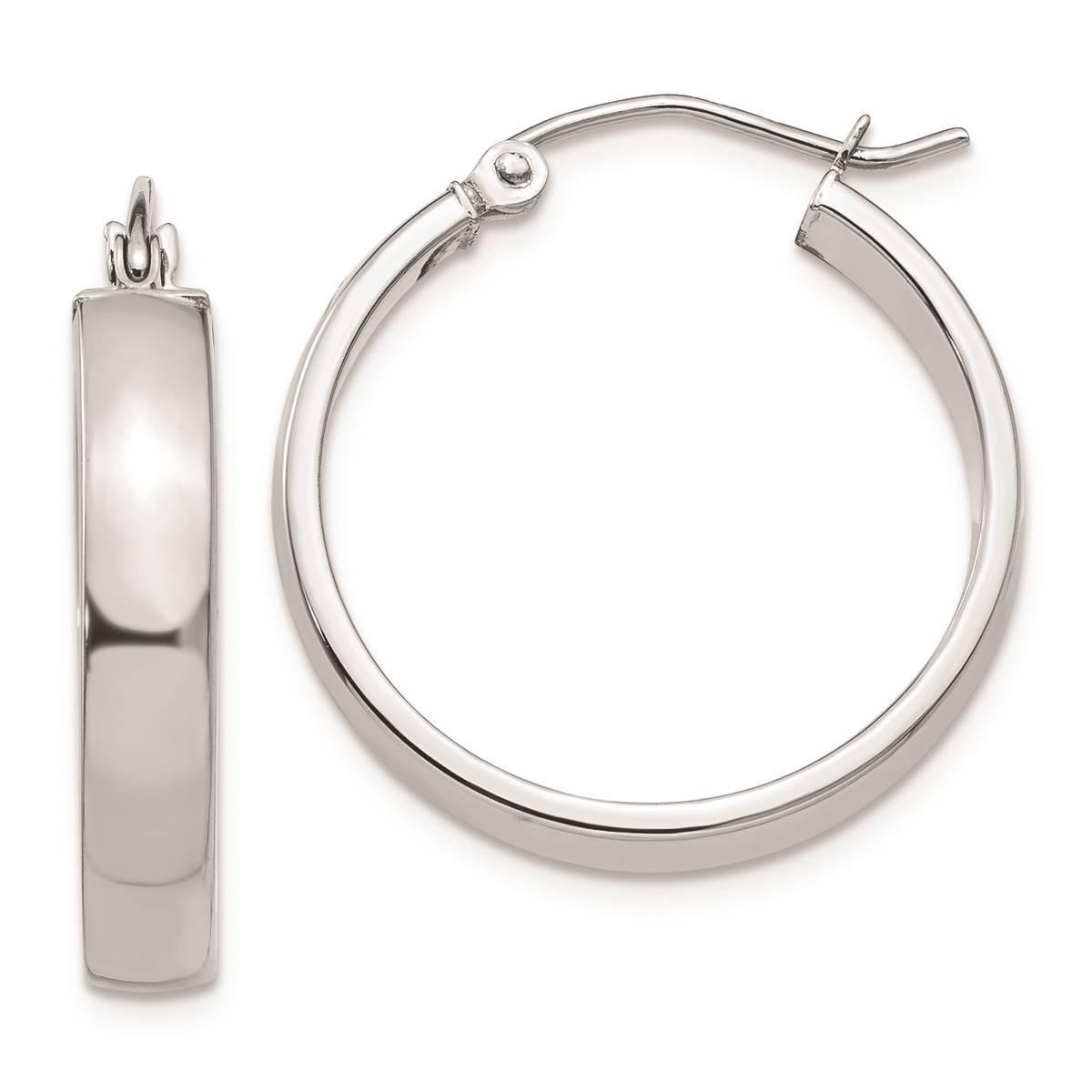 Gold Classics(tm) 10kt. White Gold Polished 23mm Hoop Earring