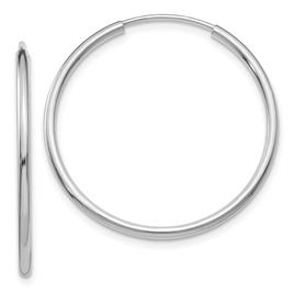 Gold Classics(tm) 26mm. 14k White Gold Polished Hoop Earrings