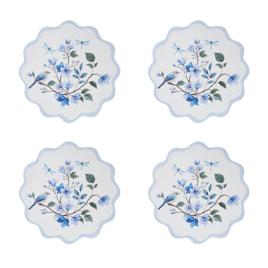 Avanti Bluebird Woven Braided Round Placemats - Set of 4