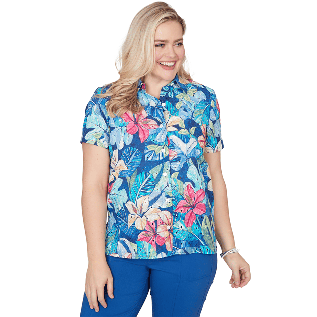 Womens Alfred Dunner The Royal Treatment Floral Button Blouse