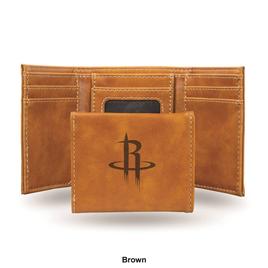 Mens NBA Houston Rockets Faux Leather Trifold Wallet