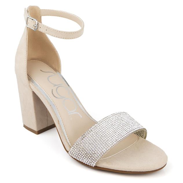 Womens Sugar Machelene Block Heel Dress Sandals
