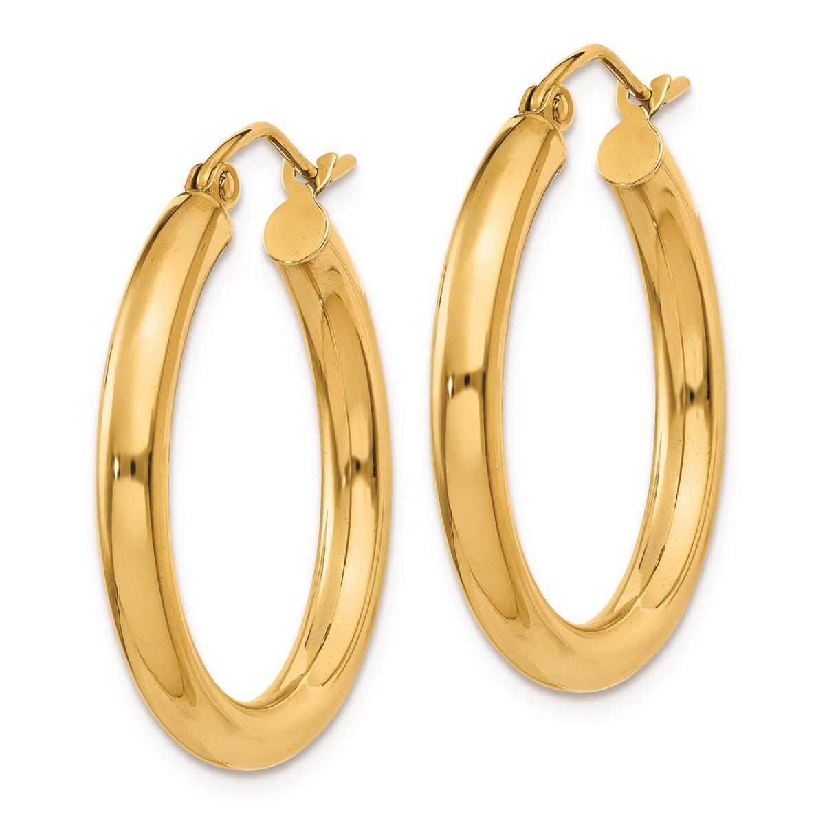 Gold Classics™ 10kt. Polished 23mm Tube Hoop Earrings