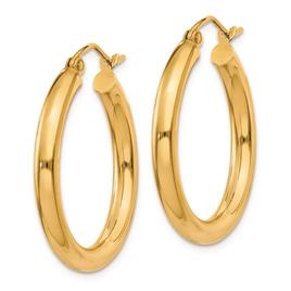 Gold Classics™ 10kt. Polished 23mm Tube Hoop Earrings