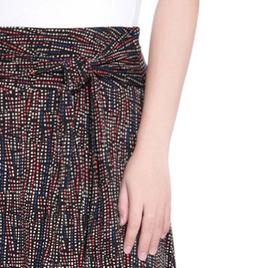 Womens NY Collection Pull On Front Twist Dots Maxi Skirt