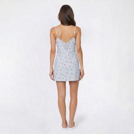 Womens Jessica Simpson Lace Trim Heart Stitch Deep V Neck Chemise