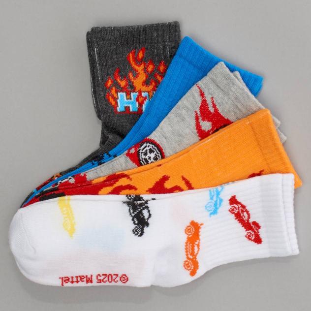 Boys Hot Wheels® 5pr. Mid Crew Socks