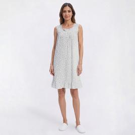 Womens Elizabeth & Nicole Sleeveless Floral Trim Waltz Nightgown