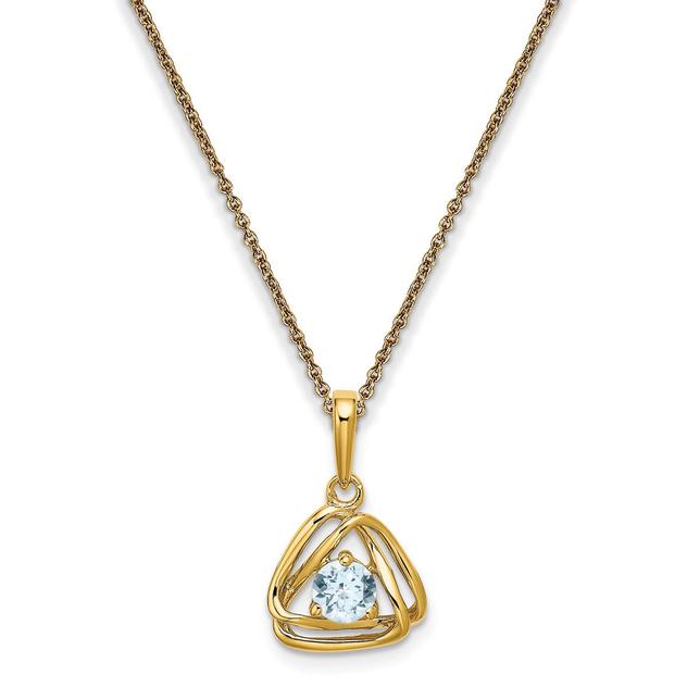 Gemstone Classics™ 14kt. Yellow Gold Blue Topaz Pendant Necklace
