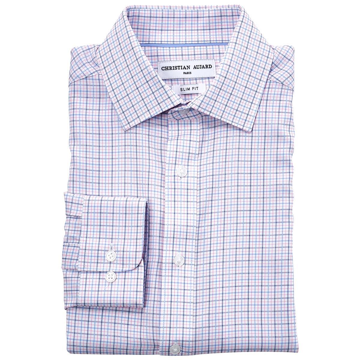 Mens Tom Baine Slim Fit Stretch Dress Shirt - Pink/Blue