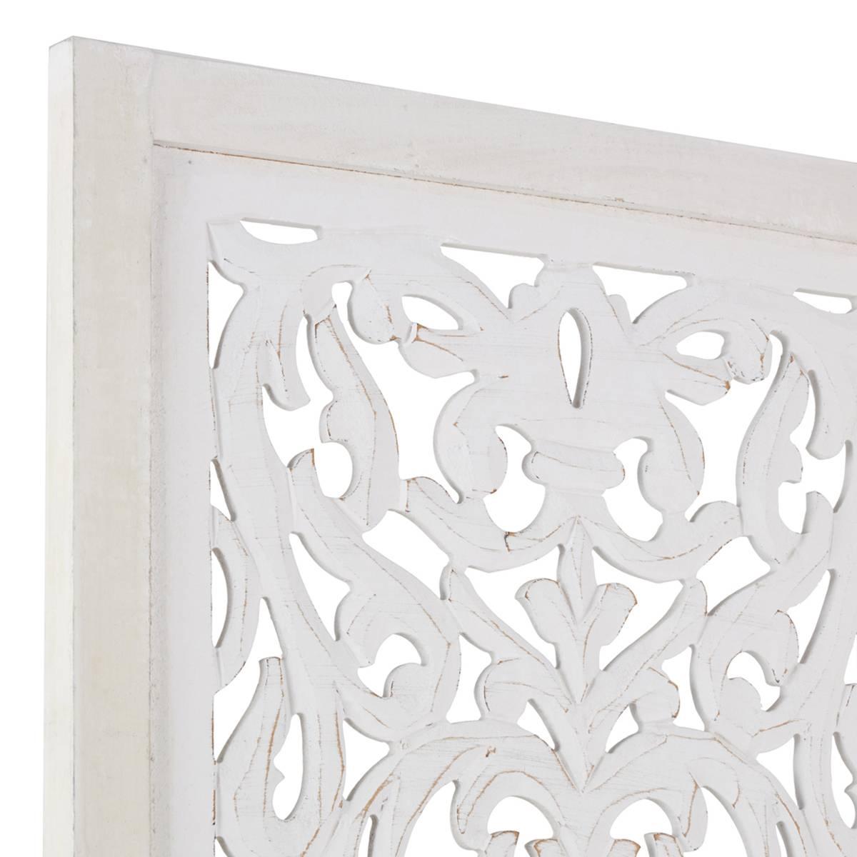 9th & Pike® Farmhouse White Wooden Room Divider Screen