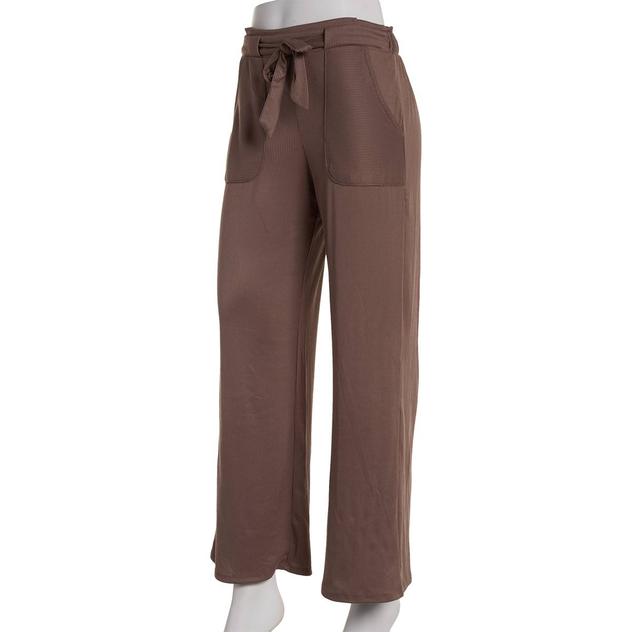 Juniors Derek Heart Self Belt Porkchop Pocket Wide Leg Pants