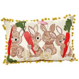 Bunny Carrots Decorative Pillow - 12x18