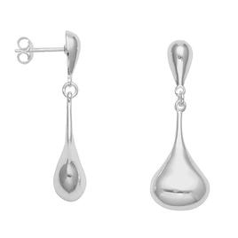 Marsala Sterling Silver Polished Teardrop Dangle Earrings