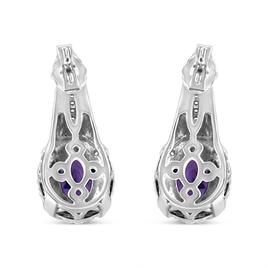 Haus of Brilliance Amethyst Diamond Dangle Earringse