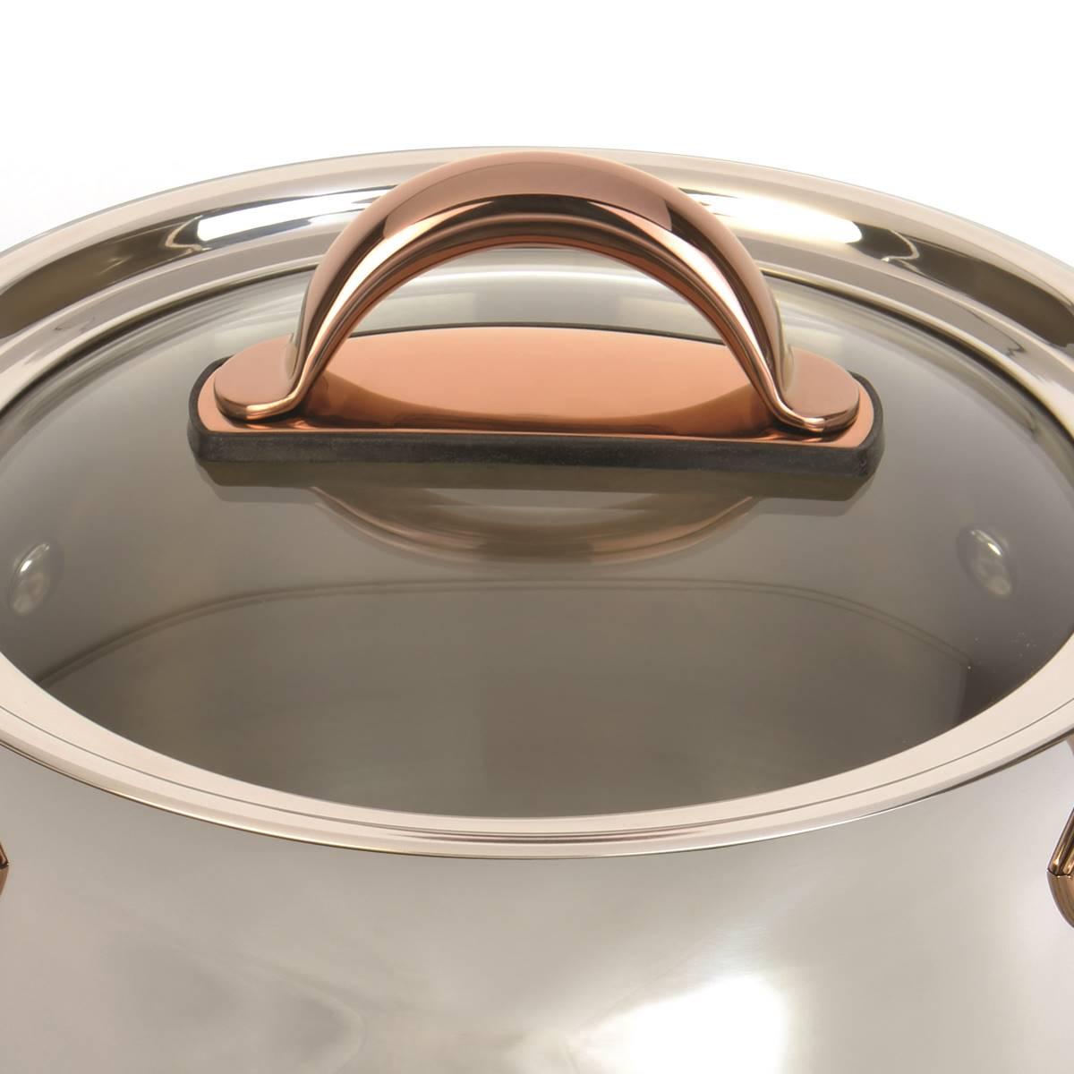 BergHOFF Ouro 18/10 Stainless Steel 3pc. Steamer Set w/ Glass Lid