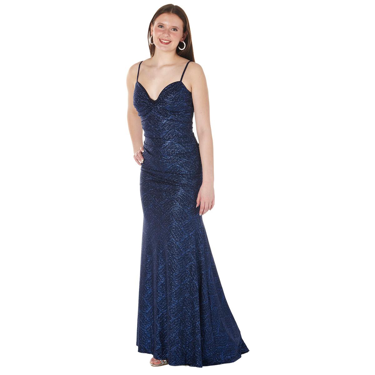 Juniors Emerald Sundae Glitter Twist Front Sheath Dress