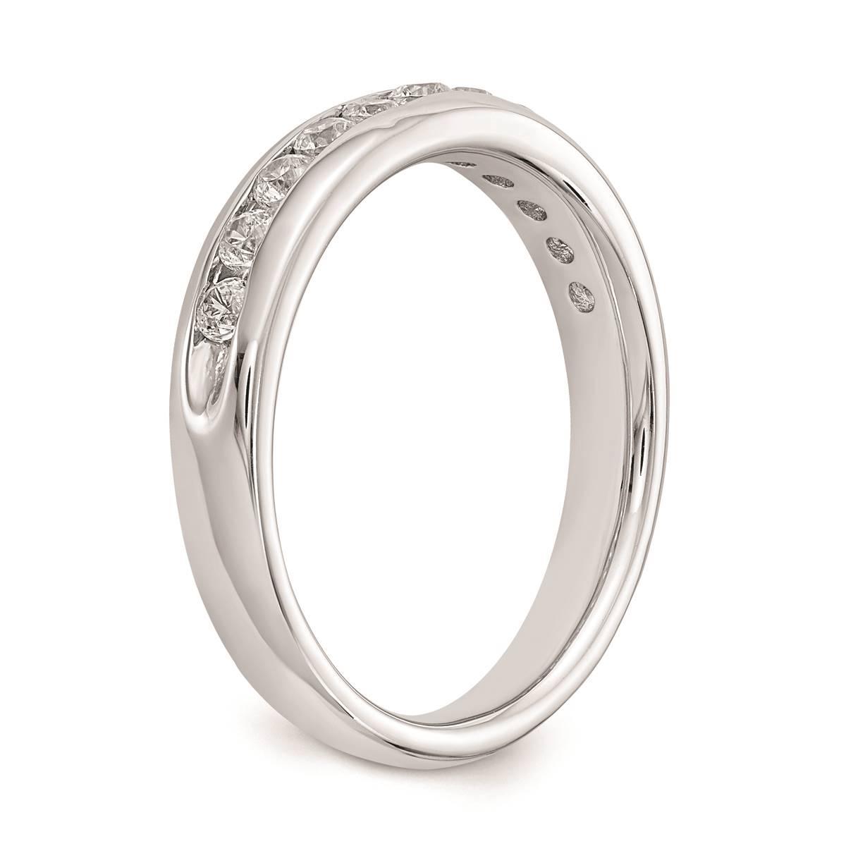 Pure Fire 14kt. White Gold Lab Grown 11-Stone Channel Band