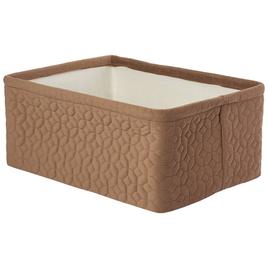 Rectangle Taupe Geometric Quilted Tote - Large