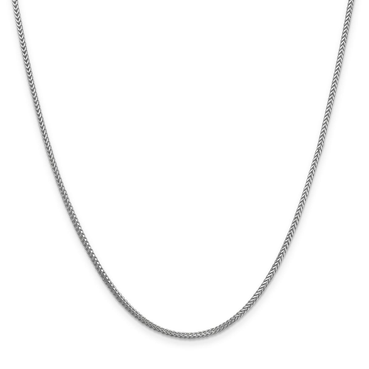 Unisex Gold Classics(tm) 1.3mm. 14k White Gold Solid Franco Necklace