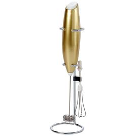 Famous Brand Stainless Steel 2-in-1 Frother w/ Whisk & Stand