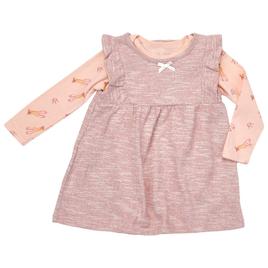 Baby Girl (12-18M) Rene Rofe(R) Marled Jumper & Ballet Bodysuit