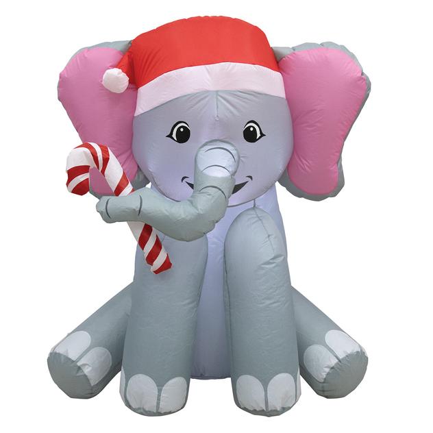 Inflatable 4ft. Elephant Wearing Stocking Hat