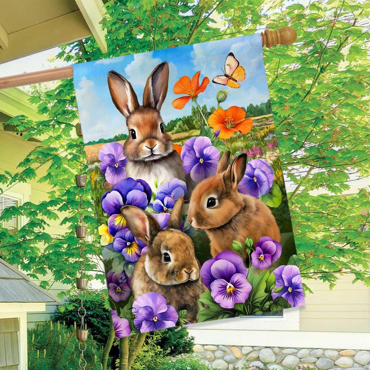Briarwood Lane Spring Bunny Garden Flag