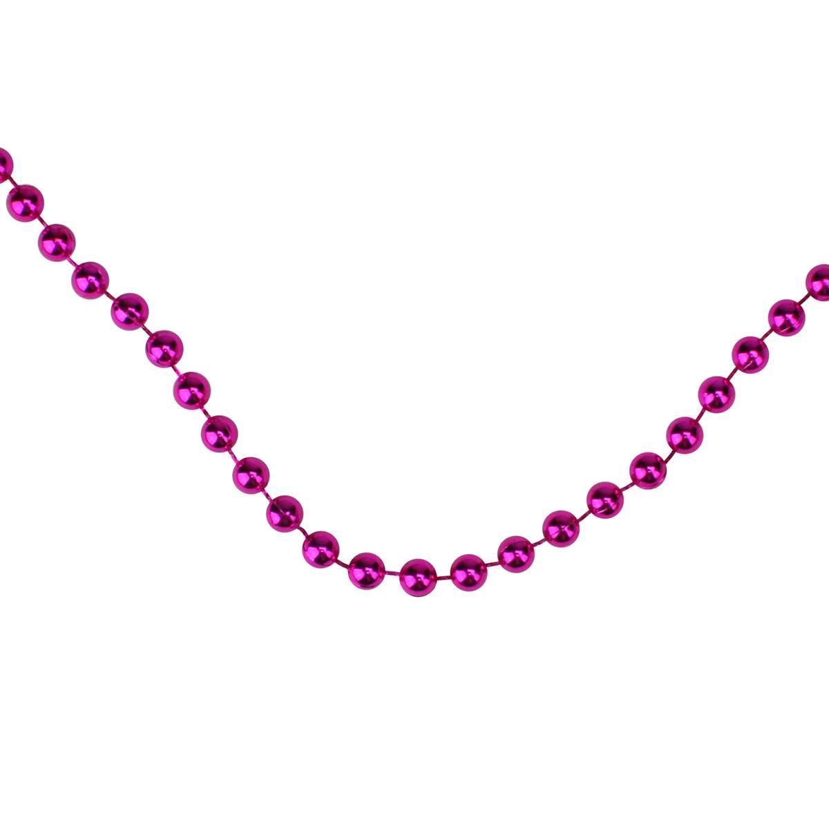 Northlight Seasonal Shiny Metallic Pink Beaded Christmas Garland