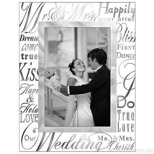 Malden Mr. & Mrs. Metallic Glass Frame - 4x6