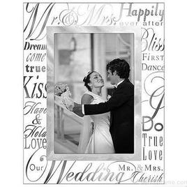 Malden Mr. & Mrs. Metallic Glass Frame - 4x6